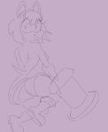 amy_rose anthro big_butt black_and_pink breasts butt clothed clothing eulipotyphlan female hedgehog hi_res looking_at_viewer looking_back looking_back_at_viewer mammal monochrome panties piko_piko_hammer pippster sega small_breasts solo sonic_the_hedgehog_(series) thick_thighs underwear upskirt wide_eyed