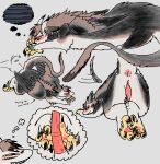>_< 2026 absurd_res animal_genitalia animal_penis anus arm_tuft ass_up birdpaw_(artist) black_body black_feathers black_fur black_highlights black_tail black_talons black_wings blurred_text blush bodily_fluids brown_body brown_feathers brown_fur brown_hair brown_tail brown_wings countershading dragon elbow_tuft english_text equine_genitalia equine_penis eyes_closed fantasizing feathered_dragon feathered_scalie feathers feral fur furred_dragon furred_scalie fursona_(birdpaw) genital_fluids genital_slit genital_slit_penis genitals grin hair hand_on_own_face hi_res highlights_(coloring) imminent_footjob male male_feral multicolored_body multicolored_fur multicolored_tail multicolored_wings multiple_angles mythological_creature mythological_scalie mythology pancake_position penis pink_anus pink_penis precum red_penis scalie scutes sharp_teeth sheath smile solo tail tail_motion tailwag tapering_penis teeth text thought_bubble tuft wavy_mouth white_body white_countershading white_feathers white_fur white_tail white_wings wings yellow_hands yellow_scutes