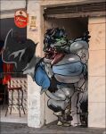 a_chance_encounter anthro big_breasts big_butt breasts butt duo faceless_character faceless_male female huge_breasts huge_butt hyper hyper_breasts hyper_butt letterbox male male/female mammal meme muscular muscular_female nipple_outline procyonid raccoon size_difference wasabiiitornado