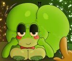 2026 absurd_res ambiguous_gender amphibian anthro areola ass_up big_breasts big_butt biped bow_ribbon breasts butt cheek_spots closed_smile duo female fingers frog gesture glitch_productions green_body half-closed_eyes hand_gesture heart_symbol hi_res huge_butt huge_hips looking_at_viewer luanctoons motion_lines mouth_closed narrowed_eyes nipples non-mammal_breasts non-mammal_nipples pointing pointing_at_another ribbit_(tadc) smile solo_focus the_amazing_digital_circus white_heart wide_hips