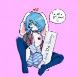 1:1 2026 accessory anthro avv_(probablyavv) balls big_balls big_penis blue_eyes blue_hair bottomwear choker clothed clothing crossdressing femboy floppy_ears fur gender_symbol genitals hair hair_accessory hair_over_eye hairclip jewelry lagomorph legwear leporid lop_ears male mammal necklace necktie nipple_tape open_clothing open_shirt open_topwear panties pasties pattern_bottomwear pattern_clothing pattern_panties pattern_underwear penis probablyavv rabbit school_uniform shirt short_hair sign solo stated_gender striped_bottomwear striped_clothing striped_panties striped_underwear stripes symbol tape text thigh_highs tired_eyes topwear underwear uniform white_body white_fur