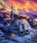 2026 anthro black_sclera campfire clothed clothed_human clothed_male clothing digital_media_(artwork) digitigrade dipstick_tail duo ear_piercing ear_ring farishta feet felid female filp-verse fluffy fluffy_tail fur gold_(metal) gold_jewelry grey_body grey_fur hi_res human inner_ear_fluff jewelry kazeem kneeling krilamor leopard_spots looking_at_viewer macro male male/female mammal markings mountain mountain_background nipples nude nude_female outside pantherine paw_imprint pawpads paws piercing pink_nose plant pupils purple_eyes ring_piercing size_difference smaller_male snow snow_leopard snowing soles spots spotted_body spotted_fur tail tail_markings tent toes topless topless_female tree tuft