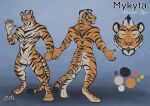 2024 anthro black_hair blue_eyes butt dated facial_markings fangs featureless_crotch felid front_view fur grey_body grey_fur grey_hair hair head_markings heterochromia hi_res hufnaar looking_at_viewer male male_anthro mammal markings model_sheet mouth_closed multicolored_hair muscular muscular_anthro muscular_male mykyta_(fenrir_garou) navel nude open_mouth orange_body orange_fur pantherine pawpads pecs pink_pawpads rear_view short_hair solo standing striped_arms striped_body striped_face striped_fur striped_legs striped_markings striped_tail stripes tail tail_markings teeth tiger two_tone_hair whiskers yellow_eyes