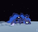  animated blue_eyes blue_hair bored crown cutie_mark dirt equine female feral friendship_is_magic hair horn horse long_hair mammal moon my_little_pony necklace outside pony princess_luna_(mlp) scooting silly slide sliding solo space stars vapgames walking winged_unicorn wings 