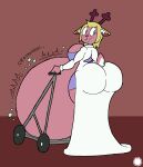 aliasing anthro antlers artist_logo artist_name back_boob belly big_belly big_butt blonde_hair blue_pupils blush blush_lines bottomwear breasts bubble_butt bubble_emanata buckteeth butt clothing coat countershade_tail countershading curvy_figure deer deltarune digital_media_(artwork) emanata eyelashes female flash_emanata hair hi_res horn hourglass_figure huge_belly hyper hyper_belly inner_ear_fluff logo looking_back mammal new_world_deer noelle_holiday onomatopoeia pupils rear_view reindeer rumbling_stomach signature skirt small_waist solo sound_effects spherical_breasts tail teeth text thatdawgmurray topwear tuft undertale_(series) wasp_waist