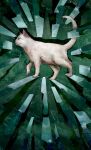 ambiguous_gender detailed_background domestic_cat english_description felid feline felis feral fur green_eyes hi_res kingcael knife knife_cat knife_in_wall mammal meme paws pointy_ears pupils side_view slit_pupils solo tail the_admiral the_magnus_archives white_body white_fur
