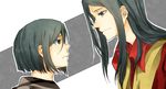  bad_id bad_pixiv_id black_eyes black_hair cako_(a_ben) dual_persona fate/zero fate_(series) green_eyes green_hair long_hair lord_el-melloi_ii male_focus multiple_boys older time_paradox waver_velvet younger 