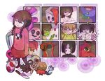  5girls 6274 bad_id bad_pixiv_id cat creature everyone flower kasei-san knife kyukkyu-kun madotsuki mafurako monoe monoko multiple_boys multiple_girls pink_shirt poniko sekomumasada_sensei shirt shitaisan tokuto-kun toriningen yume_nikki 