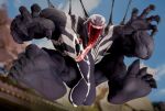 3d_(artwork) alien alien_humanoid autotonguejob balls big_balls big_muscles big_penis black_body blender_(artwork) bodily_fluids claws cum digital_media_(artwork) ejaculation emblem empty_eyes enati_paraskevi erection genital_fluids genitals hi_res huge_balls huge_penis humanoid humanoid_genitalia humanoid_penis long_tongue male marvel marvel_rivals masturbation muscular not_furry nude open_mouth oral oral_masturbation penis sharp_teeth solo symbiote teeth toe_claws tongue tongue_out venom_(marvel)