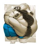 absurd_res anthro bear beard belly belly_hair belly_lift belly_overhang big_belly big_moobs big_nipples blue_bottomwear blue_clothing blue_shorts body_hair bottomwear bulge chest_hair clothing eyewear facial_hair footwear front_view full-length_portrait glasses hairy_moob hand_behind_head happy_trail hi_res huge_belly huge_moobs male mammal moobs morbidly_obese morbidly_obese_anthro morbidly_obese_male nipples obese obese_anthro obese_male open_mouth overweight overweight_anthro overweight_male pinup polar_bear portrait pose raised_arm shorts socks solo thick_thighs tigertimeworks ursine wearing_glasses yawn