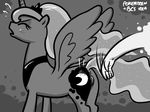  anus bestiality blush crown crying cutie_mark equine eyes_closed female feral friendship_is_magic greyscale hair horn horse human interspecies long_hair mammal monochrome my_little_pony pain pokehidden pony princess_luna_(mlp) pussy spanking winged_unicorn wings 
