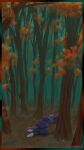 2026 absurd_res anthro artist_name beenz blue_bottomwear blue_clothing blue_jeans blue_pants bodily_fluids bottomwear clothing crying dark_nails demiboy_(lore) denim denim_bottomwear denim_clothing detailed_background digital_media_(artwork) digital_painting_(artwork) eyes_closed facing_down flower fog foggy_background footwear forest forest_background gecko hand_on_tree hi_res hoodie jeans kneeling kneeling_on_ground leaf lizard male moody noise_filter orange_leaf painting_(artwork) pants pink_clothing pink_footwear pink_shoes plant purple_body purple_clothing purple_hoodie purple_topwear reptile sad scalie seb_(beenz) shoes smaller_version_at_source solo tears text topwear trans_(lore) trans_man_(lore) tree vent_art