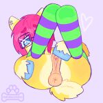 1:1 animal_genitalia animal_vulva anus blue_eyes butt close-up clothing equid equine equine_anus equine_genitalia equine_vulva eyewear feral fluffy fluffy_tail footwear fur genital_close-up genitals glasses hair hand_on_butt hi_res hooves horse legs_up legwear lying male mammal masturbation on_back pattern_clothing pattern_footwear pattern_legwear pattern_socks pink_hair pony presenting relishcatpie short_tail shy socks solo spread_butt spread_vulva spreading striped_clothing striped_footwear striped_socks stripes tail thigh_highs trans_(lore) trans_man_(lore) vulva vulva_close-up yellow_body yellow_fur