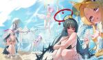  >_< 6+girls :d absurdres animal_ears armpits azusa_(blue_archive) azusa_(swimsuit)_(blue_archive) ball beachball bent_over bikini black_bikini black_hair black_one-piece_swimsuit black_wings blank_eyes blue_archive blush breasts commentary dengwy23 double_bun extra_ears feathered_wings flower green_eyes hair_bun hair_flower hair_ornament halo hanako_(blue_archive) hanako_(swimsuit)_(blue_archive) hands_on_own_knees head_wings highres koharu_(blue_archive) koharu_(swimsuit)_(blue_archive) large_breasts long_hair mika_(blue_archive) mika_(swimsuit)_(blue_archive) multiple_girls nagisa_(blue_archive) nagisa_(swimsuit)_(blue_archive) official_alternate_costume official_alternate_hairstyle one-piece_swimsuit open_mouth orange_bikini pink_eyes pink_halo ponytail purple_bikini purple_eyes purple_flower red_eyes red_halo seia_(blue_archive) seia_(swimsuit)_(blue_archive) sitting smile swimsuit tsurugi_(blue_archive) tsurugi_(swimsuit)_(blue_archive) very_long_hair visor_cap volleyball_net white_hair white_wings wings xd 
