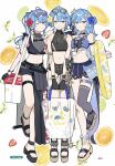  3girls adapted_costume ahoge alternate_costume alternate_hairstyle ankle_scrunchie ankle_strap anklet arm_strap artist_name asymmetrical_sidelocks bag bandaid bandaid_on_arm bangle belt bikini bikini_top_only black-framed_eyewear black_belt black_bikini black_bow black_gloves black_nails black_overskirt black_pantyhose black_ribbon black_sandals black_shorts black_skirt block_heels blue_bow blue_eyes blue_flower blue_gem blue_gloves blue_hair blue_nails blue_scrunchie blue_shirt blue_shorts bow bracelet breasts brooch brown_sandals chain chain_necklace character_name cleavage_cutout closed_mouth clothing_cutout collared_halterneck commentary cooler crop_top crown diamond-shaped_earrings dot_nose double-parted_bangs earrings eyewear_on_head flat_chest floral_print flower food frilled_bikini frilled_shirt frills fruit full_body gem gloves gold_trim gradient_clothes gradient_skirt grin hair_between_eyes hair_bun hair_flower hair_ornament hair_ribbon hairclip half_gloves half_updo halterneck hand_on_another's_shoulder hand_up hibiscus high_heel_sandals high_heels high_ponytail highres holding holding_bag holding_swim_ring hololive hoshimachi_suisei hoshimachi_suisei_(shout_in_crisis) hoshimachi_suisei_(spectra_of_nova) hoshimachi_suisei_(stellar_into_the_galaxy) index_finger_raised innertube jewelry layered_skirt lemon lemon_slice lime_(fruit) lime_slice long_hair looking_at_viewer loose_hair_strand midriff mini_crown mismatched_earrings multicolored_shirt multicolored_shoes multiple_belts multiple_girls multiple_persona nail_polish navel necklace o3o official_alternate_hairstyle one_eye_closed orange_(fruit) orange_slice overskirt pantyhose parallel_hairclips pearl_necklace pink-tinted_eyewear pinstripe_pattern platform_heels platform_sandals pleated_skirt ponytail ramune red_flower ribbon rose rose_print round_eyewear sandals scrunchie see-through_cleavage see-through_clothes shirt short_hair shorts sidelocks signature single_bare_shoulder single_earring single_glove single_half_glove single_leg_pantyhose single_side_bun single_strap skirt sleeveless sleeveless_shirt small_breasts smile standing standing_on_one_leg star_(symbol) star_hair_ornament starry_sky_print stomach strawberry strawberry_slice striped_bow striped_clothes striped_shirt sunglasses swim_ring swimsuit tai_inukai tassel thigh_belt thigh_strap tilted_headwear tinted_eyewear toenail_polish toenails towel transparent_bag twitter_username two-sided_fabric two-sided_skirt two-tone_shoes untranslatable_commentary unworn_eyewear vertical-striped_clothes vertical-striped_shirt virtual_youtuber wavy_hair white_background white_flower x_hair_ornament yellow-tinted_eyewear yellow_flower 