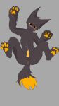 animal_genitalia animal_penis black_body black_fur bodily_fluids canine_genitalia canine_penis casualties:_unknown expie_(gunsawian) fur genital_fluids genitals gunsawian hi_res lemonbinca male penis solo
