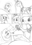  balls bed black_and_white comic cub cutie_mark equine erection female feral friendship_is_magic hair horn horse horsecock long_hair magic male mammal monochrome my_little_pony penis pillow pipsqueak_(mlp) pony princess_luna_(mlp) tg-0 tiara winged_unicorn wings young 