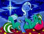  blaze-lupine cowgirl_position equine female feral friendship_is_magic horn male mammal my_little_pony night on_top pillow sex signature stars straddling straight trixie_(mlp) unicorn 
