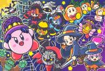  5boys 5girls adeleine assistant_waddle_dee bat_wings black_hair blonde_hair blue_eyes blue_hair blush_stickers bonkers bug camera_waddle_dee candy channel_ppp cloak commentary_request como_(kirby) copy_ability crazy_eyes dark_meta_knight fangs flamberge_(kirby) food francisca_(kirby) frankenstein's_monster_costume grey_eyes halloween halloween_costume happy_halloween hat hyness jester_cap jiangshi_costume kirby kirby_(series) kirby_star_allies marx_(kirby) marx_(true_form)_(kirby) mask microphone_waddle_dee moon multiple_boys multiple_girls mummy_costume night official_art one_eye_closed open_mouth paintbrush pink_hair purple_eyes red_hair reporter_waddle_dee ribbon_(kirby) scar scar_across_eye scar_on_face silhouette silk sky smile spider spider_kirby spider_web star_(symbol) void_face waddle_dee wand wings witch witch_hat yellow_eyes zan_partizanne 
