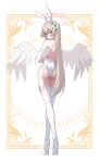  1girl absurdres alternate_costume animal_ear_hairband animal_ears arume_ad ass backless_leotard blue_archive border brown_eyes brown_hair commentary_request crossed_bangs crossed_legs detached_collar fake_animal_ears fake_tail feathered_wings flower from_behind garter_belt hair_between_eyes hair_flower hair_ornament hairband halo high_heels highres inset_border lace-trimmed_thighhighs lace_trim leotard light_blush long_hair long_legs looking_at_viewer looking_back nagisa_(blue_archive) ornate_border parted_lips pink_flower pink_halo playboy_bunny pumps rabbit_ear_hairband rabbit_ears rabbit_tail raised_eyebrows shoes solo standing strapless strapless_leotard tail thigh_gap thighhighs very_long_hair white_flower white_garter_belt white_leotard white_shoes white_thighhighs white_wings wings 