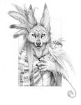  coyote dragon hibbary indian male mammal micro monochrome pet solo 