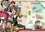  2girls 6+boys arm_up armor bag black_hair blonde_hair capelet chibi commentary_request cover cover_page dancer_(sekaiju) dancer_1_(sekaiju) doujin_cover fingerless_gloves gloves goggles green_hair green_pants grey_hair hair_over_one_eye holding holding_staff l_(matador) looking_at_viewer medic_(sekaiju) medic_(sekaiju_4) medic_1_(sekaiju_4) medic_4_(sekaiju_4) midriff multiple_boys multiple_girls mystic_(sekaiju) mystic_1_(sekaiju) mystic_3_(sekaiju) navel night_seeker_(sekaiju) night_seeker_2_(sekaiju) official_alternate_color open_mouth pants pink_hair portrait red_capelet red_eyes red_hair rune_master_(sekaiju) rune_master_1_(sekaiju) sekaiju_no_meikyuu sekaiju_no_meikyuu_4 short_hair sniper_(sekaiju) sniper_3_(sekaiju) staff standing swordsman_(sekaiju_4) swordsman_1_(sekaiju_4) teeth upper_teeth_only white_background yellow_bag 