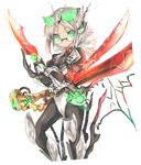  bad_id bad_pixiv_id belt dual_wielding glasses highres holding kamen_rider kamen_rider_black_(series) rider-tan shadow_moon short_hair silver_hair solo stitches sword umitsuki weapon wings 