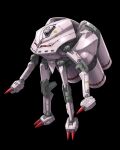  beam_cannon commentary_request exposed_internal_machinery gundam gundam_gquuuuuux highres keng666 kikeroga_(gquuuuuux) mecha mecha_focus mobile_armor mobile_suit no_humans one-eyed_mecha original pink_eyes redesign robot roundel science_fiction solo space zeon zero_gravity 