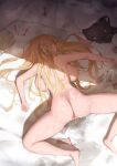  1girl absurdres after_sex after_vaginal anus ass banknote barefoot blonde_hair blush bow breasts broom censored commentary_request completely_nude condom condom_left_inside cum cum_on_ass cum_on_body cum_on_hair doroidoando green_bow hair_bow highres kirisame_marisa large_breasts long_hair lying money mosaic_censoring nude on_stomach outstretched_arms prostitution solo spread_arms spread_legs textless_version thighs touhou unworn_vest used_condom very_long_hair vest 