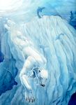  cool_colors diving fur hibbary male mammal nude polar_bear smile snow swimming white white_fur winter 