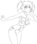  greyscale kaname_madoka lineart mahou_shoujo_madoka_magica maullarmaullar monochrome shibari shibarikini short_twintails solo twintails work_in_progress 