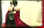  bad_id bad_pixiv_id bangs bob_cut borrowed_garments cape fate/zero fate_(series) green_eyes green_hair ischoi99 male_focus parted_bangs solo vignetting waver_velvet 