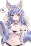  bikini blue_hair blush breasts cleavage collarbone erune granblue_fantasy highres ichuka medium_breasts navel red_eyes swimsuit tikoh tikoh_(summer) 