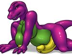  barney barney_and_friends big_breasts big_penis breasts dickgirl dinosaur erection furball herm intersex invalid_tag looking_at_viewer nipples nude penis plain_background pose reptile scalie side_boob solo vein white_background yellow_nipples yellow_penis 