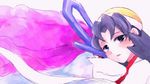  artist_request blue_eyes blue_hair blush crystal_(pokemon) gen_2_pokemon hat pokemon pokemon_(creature) pokemon_(game) pokemon_gsc suicune twintails white_background 