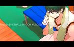  basketball basketball_uniform bk3 glasses green_eyes green_hair kuroko_no_basuke male_focus midorima_shintarou sitting sitting_on_bench solo sportswear stuffed_animal stuffed_cat stuffed_toy sweat towel 