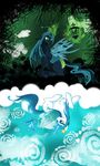 absurd_res artist-apprentice587 changeling cutie_mark duo equine female feral friendship_is_magic green_eyes green_hair hair hi_res horn long_hair mammal my_little_pony pool princess_papilon queen_chrysalis_(mlp) reflection winged_unicorn wings 