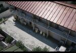  1boy 6+girls apartment balcony blue_pants blue_shirt building car cat_girl cleaning commentary_request condenser_unit etsushimaru_yakuko full_body garden grey_hair grey_pants highres letterboxed motor_vehicle multiple_girls nishi_kaoruko ootani_ouya outdoors pants penpen_neko_(yani_neko) railing rooftop sakai_aruko sakurai_gamon satou_yaniko shirt sitting smoking tatsuno_saori tree white_shirt window yani_neko yurufuwa_anal_tenshi_hameko 