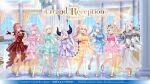  6+girls :d ;) ;d ahoge animal_ear_fluff animal_ear_piercing animal_ears aqua_dress arched_window arms_at_sides artist_request ballroom bare_shoulders beckoning black_horns black_streaks blonde_hair blue_bow blue_dress blue_eyes blue_hair blue_sleeves blue_streaks blush bow braid breasts claw_pose closed_mouth cocktail_dress column commentary_request contrapposto copyright_notice crossed_bangs crown_braid curtains demon_girl demon_horns detached_sleeves double-parted_bangs double_bun dress dress_under_shirt flat_chest flower flower_hairtie flower_in_braid fox_ears fox_girl fox_tail french_braided_twintails full_body gloves gold_necklace gold_sandals gradient_hair green_eyes grey_dress grey_eyes grey_hair grin hair_between_eyes hair_bow hair_bun hair_flower hair_ornament hair_ribbon hakui_koyori halter_dress halterneck hand_on_own_chest heart heart_ahoge high-ended_braid high_heel_sandals high_heels holding_own_dress hololive holox horns impossible_clothes impossible_dress indoors jewelry kazama_iroha knee_up la+_darknesss large_bow large_breasts layered_dress legs_apart lens_flare lion_ears lion_girl lion_tail long_dress long_hair long_sidelocks long_sleeves looking_at_viewer mini_hair_bow momosuzu_nene multicolored_hair multiple_girls nail_polish necklace nepolabo official_alternate_costume official_alternate_hairstyle official_art omaru_polka one_eye_closed open_mouth orange_dress orange_sleeves parallel_piercings pillar pink_dress pink_gloves pink_hair pink_sleeves pink_streaks pointy_ears ponytail puffy_detached_sleeves puffy_short_sleeves puffy_sleeves purple_eyes purple_streaks reaching reaching_towards_viewer red_dress red_sleeves ribbon sandals see-through_clothes see-through_dress_layer see-through_shirt shadow shirt shishiro_botan short_dress short_sleeves sidelocks single_hair_streak small_breasts smile standing standing_on_one_leg streaked_hair striped_horns tail takane_lui tight_clothes toenail_polish toenails tucking_hair twintails v-shaped_eyebrows very_long_hair virtual_youtuber w_arms waist_bow window wolf_ears wolf_tail yellow_eyes yukihana_lamy 