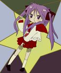  cubism fine_art_parody hiiragi_kagami ixy lucky_star parody purple_hair ryouou_school_uniform school_uniform serafuku solo twintails 