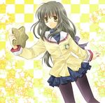  clannad hikarizaka_private_high_school_uniform ibuki_fuuko min-mu pantyhose school_uniform solo starfish 