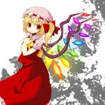  bad_id bad_pixiv_id blonde_hair flandre_scarlet hat metaru_maccha ponytail ribbon short_hair solo touhou wings 