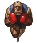  boxing_gloves capcom dark_skin dark_skinned_male highres lips m_bison male_focus muscle nona official_art shorts solo street_fighter svc_chaos 