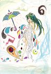  bad_id bad_pixiv_id blue_eyes dress green_hair long_hair naiya original solo traditional_media 