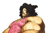  afro capcom highres hugo_andore male_focus muscle nona official_art solo street_fighter svc_chaos upper_body 