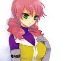  blush breasts feldt_grace gloves green_eyes gundam gundam_00 large_breasts lowres pink_hair plum_(arch) solo upper_body 