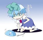  bangs bow cirno lowres mattaku_mousuke solo touhou 