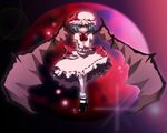  absurdres bad_id bad_pixiv_id blue_hair hat highres remilia_scarlet ribbon shion_(ikihara) short_hair solo touhou wings 