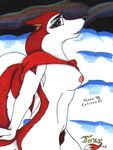  (film) anthro anthrofied balto balto_(film) breasts female jenna looking_at_viewer outside pubes snow solo 