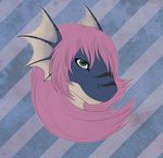  blue dragon female fish green_eyes hair hybrid icon kium marine pink_hair rizz rizz_(character) shark solo 